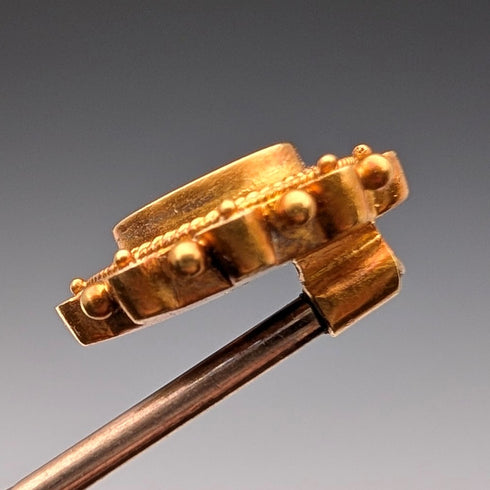 古董英國 15ct 金別針胸針(盒裝)